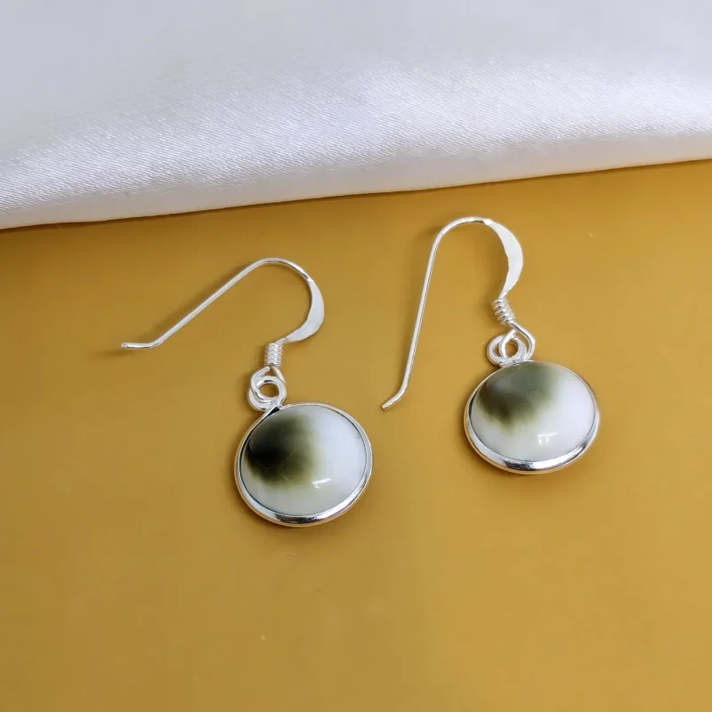 Shiva Eye Shell Silver Earring