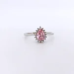 Pink Topaz Silver Ring