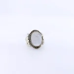 Handcrafted Real Moonstone Silver Ring