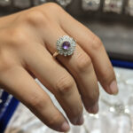 Solid Amethyst Silver Ring
