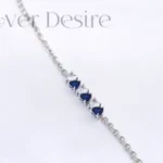 Silver Zircon Stone Blue Bracelets