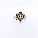 Yellow Topaz Silver Ring