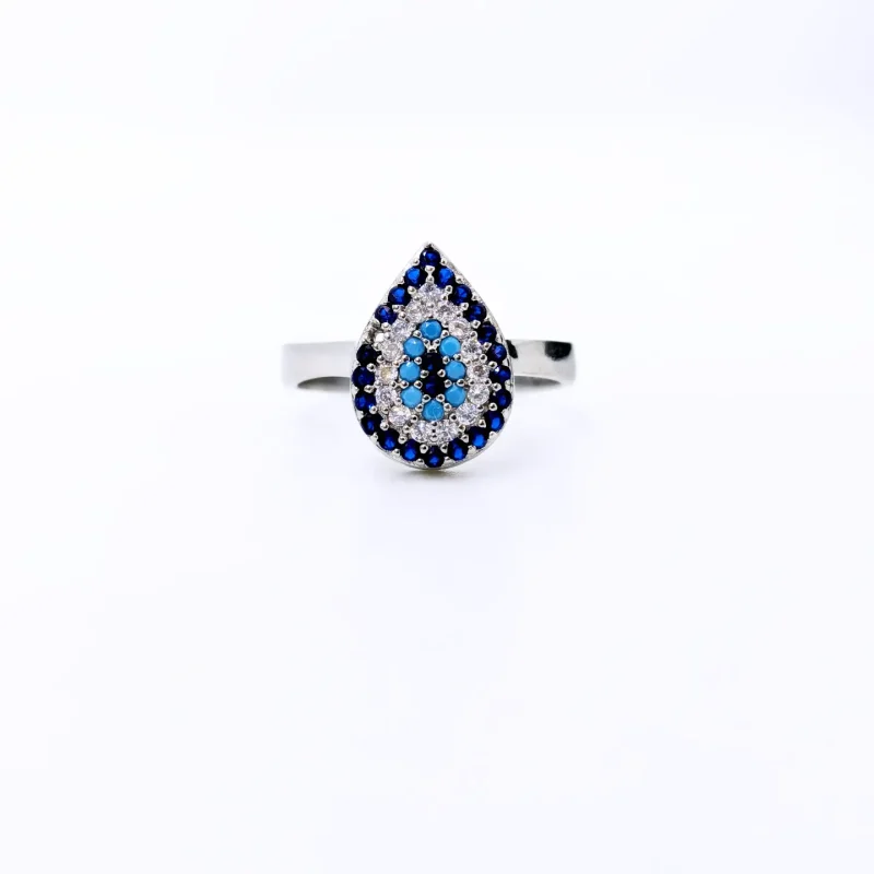 unique zircon stone silver ring