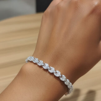 Italian Silver Zircon Bracelets