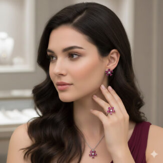 Real Ruby Stone Silver Pendent