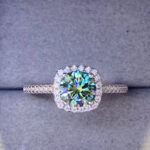 Square mystic topaz ring