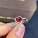 Love Ruby Stone Silver Ring