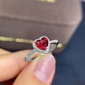 Love Ruby Stone Silver Ring