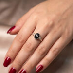 Black Aqeeq Stone Ring