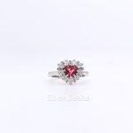 designer ruby silver ring