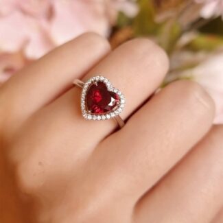 Love ruby stone ring