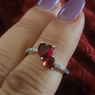 Double love ruby ring