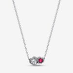 White with Ruby Stone Pendant