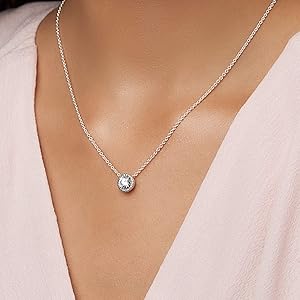 Round Zircon Stone pendant