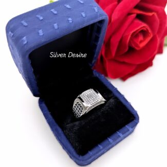 925 Italian Zircon Silver Ring 0001