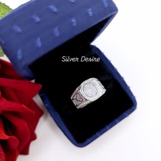 925 Italian Silver Zircon Stone Ring 0003