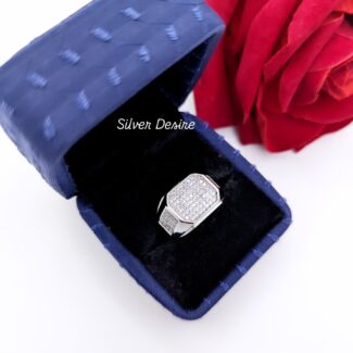 925 Italian Silver Zircon Stone Ring 0004