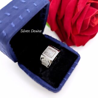 925 Italian Silver Zircon Stone Ring 0006