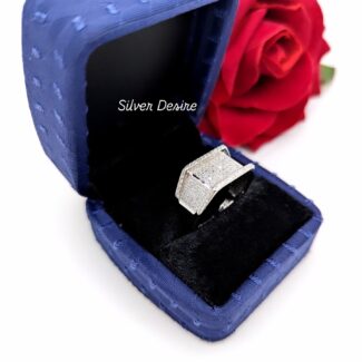 925 Italian Silver Zircon Stone Ring 0009