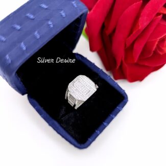 925 Italian Silver Zircon Stone Ring 0010
