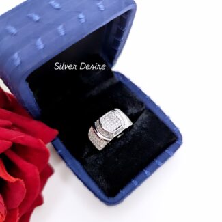 925 Italian Silver Zircon Stone Ring 0012