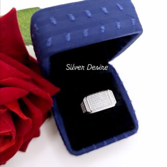 925 Italian Silver Zircon Stone Ring 0015