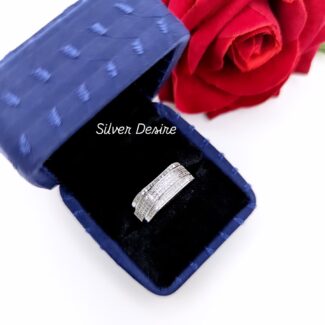 925 Italian Silver Zircon Stone Ring 0007