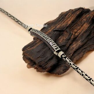 Antique Silver Orange Stone Bracelets