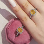 Yellow zircon silver ring
