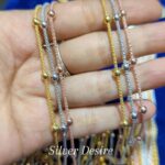 3 line gold plated silver bracelet