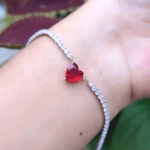 925 Ruby Love Bracelet