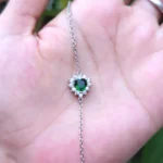 925 Emareld Stone Bracelet