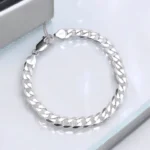 miami cuban silver bracelet