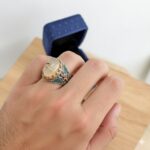 Aqeeq stone sword ring