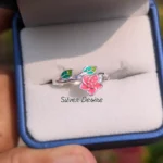 silver flower ring