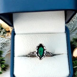 Designer turkey emerald ring