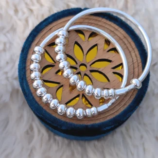 silver balls baby bangles