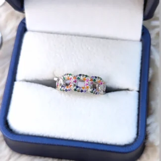 Multicolor Zircon Stone Ring 0015