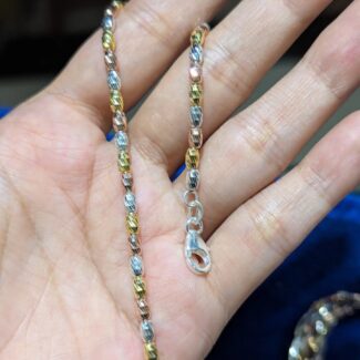 925 Silver 3 in1 Small Beaded Bracelet