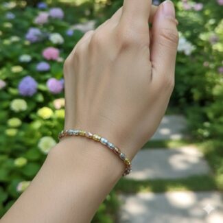 925 silver 3 in 1 small beaded bracelet