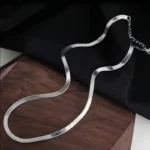 Italian silver flat sleek chain