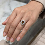 925 silver brown ring
