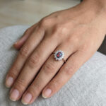 925 Black fire opal