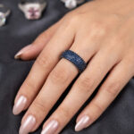 925 Blue zircon ring
