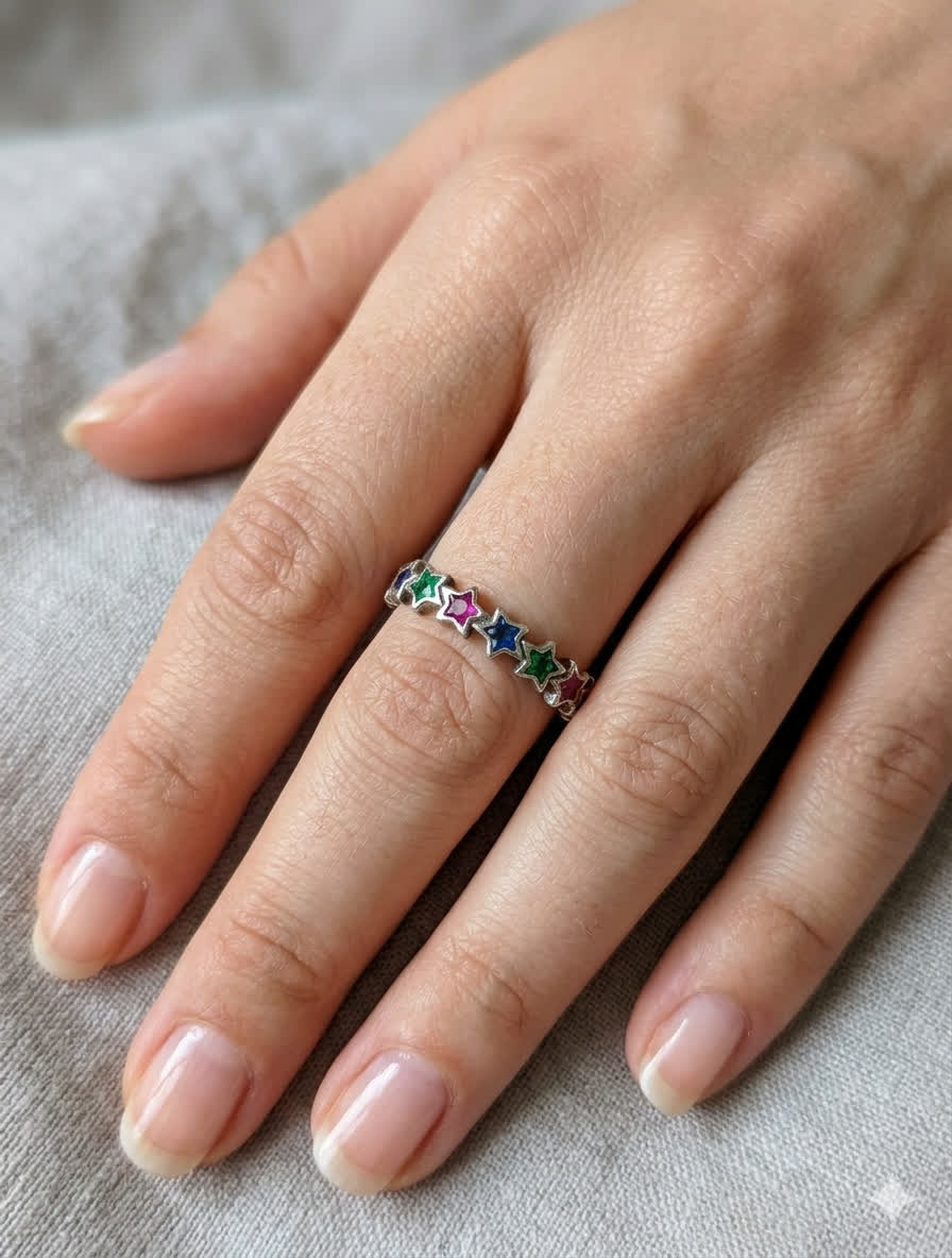 Multicolor Star Ring