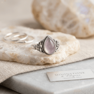 Silver Moonstone Ring