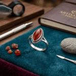 925 Red Aqeeq ring