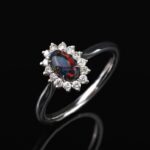 925 Black fire opal