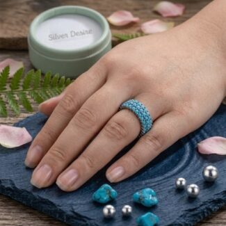 Firoza Ball Band Ring