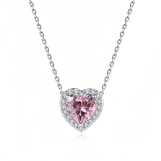 925 Pink love pendent